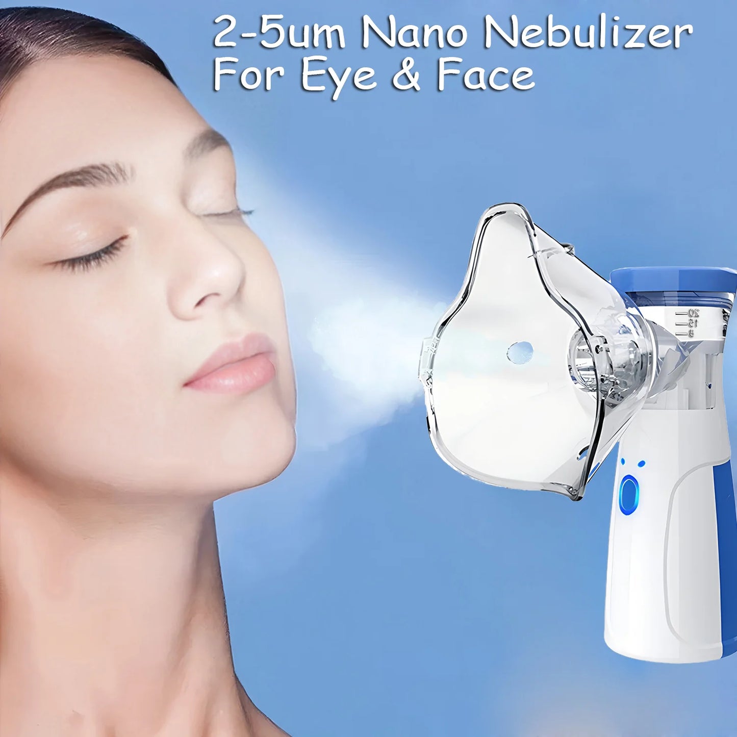 Facial steamer in use