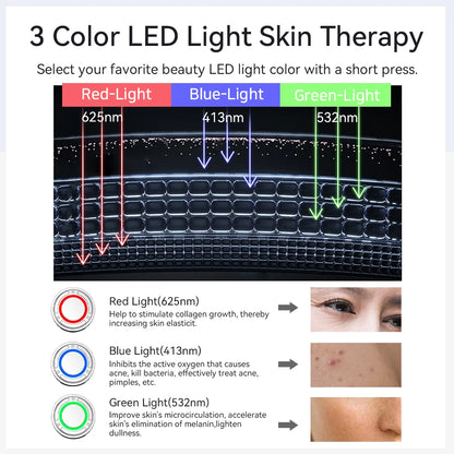 Microcurrent massager contact heads