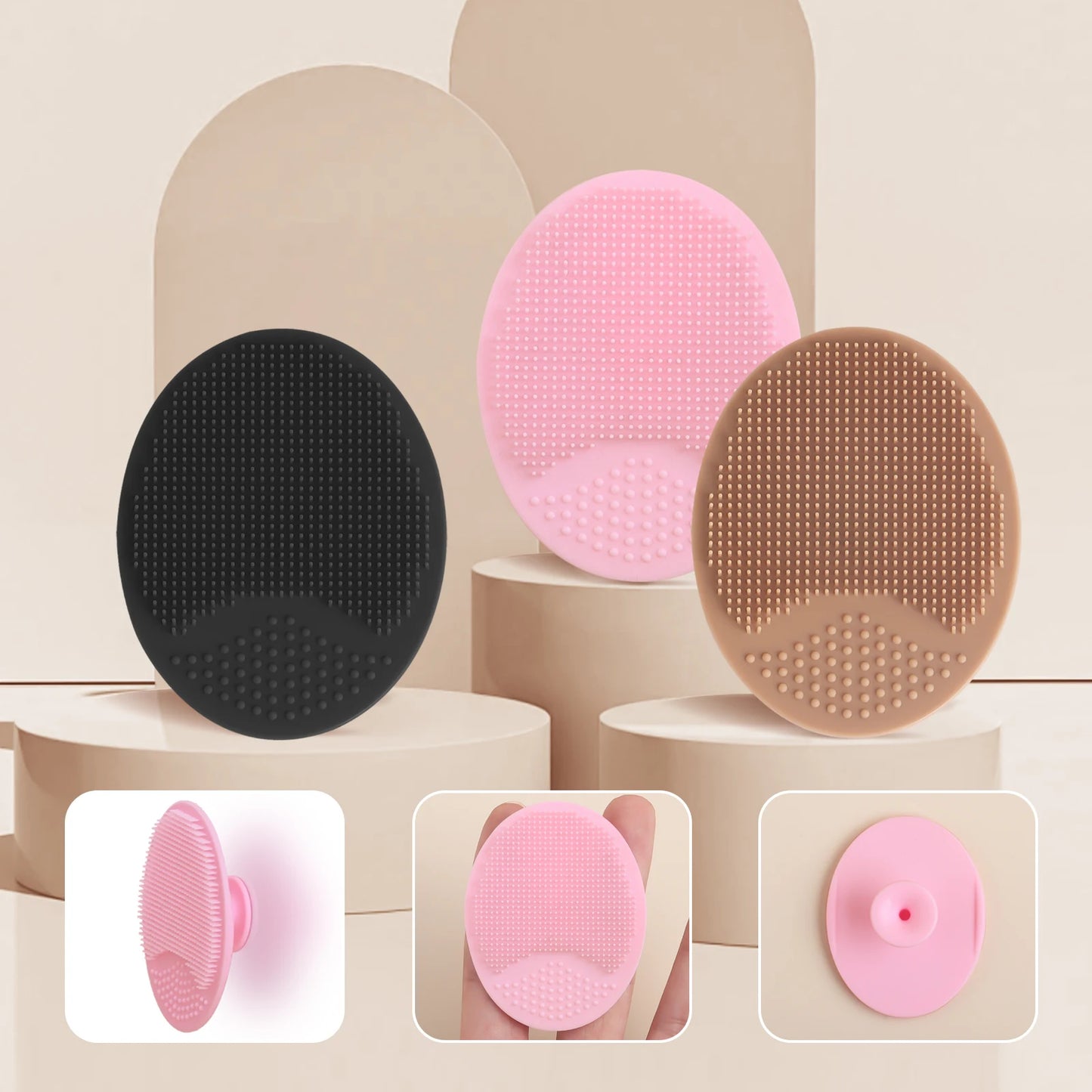 Silicone cleansing brush bristles