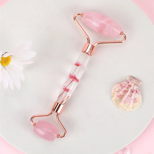 Jade roller dual-ended facial roller