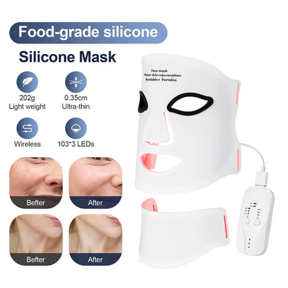 LED face mask colour modes