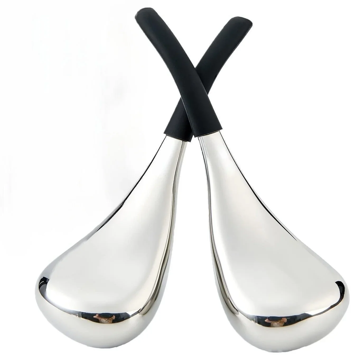 Stainless steel ice globes pair