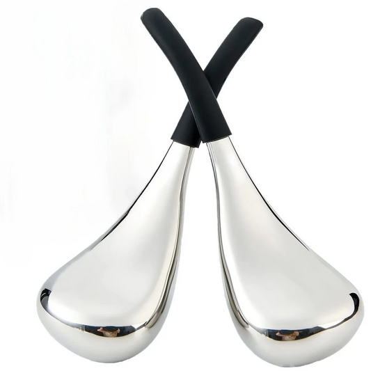 Stainless steel ice globes pair