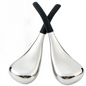 Stainless steel ice globes pair